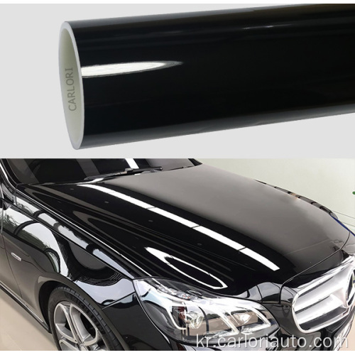 자동차 용 광택 검은 비닐 포장